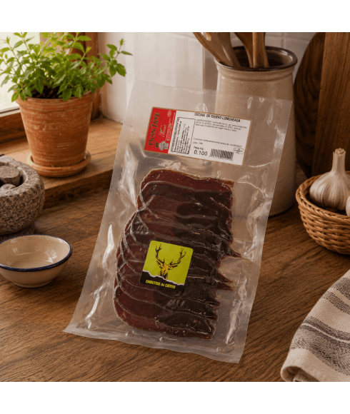 Cecina loncheada de ciervo
