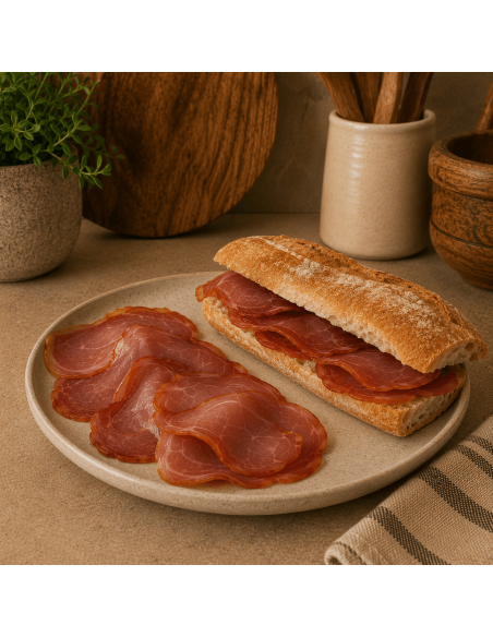 Sliced ​​cured loin