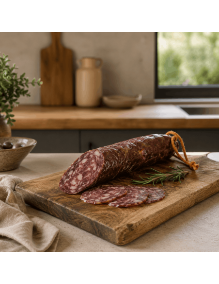 Truffled deer sausage