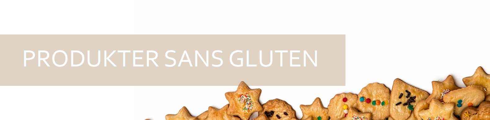 banner glutenfria produkter ser ben med hj&auml;rta och stj&auml;rnformer.