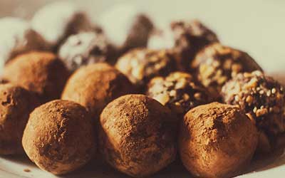 chocolate and truffle bonbons.
