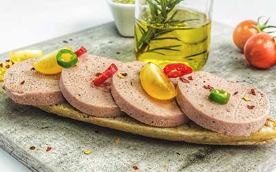 slices of pate on bread.