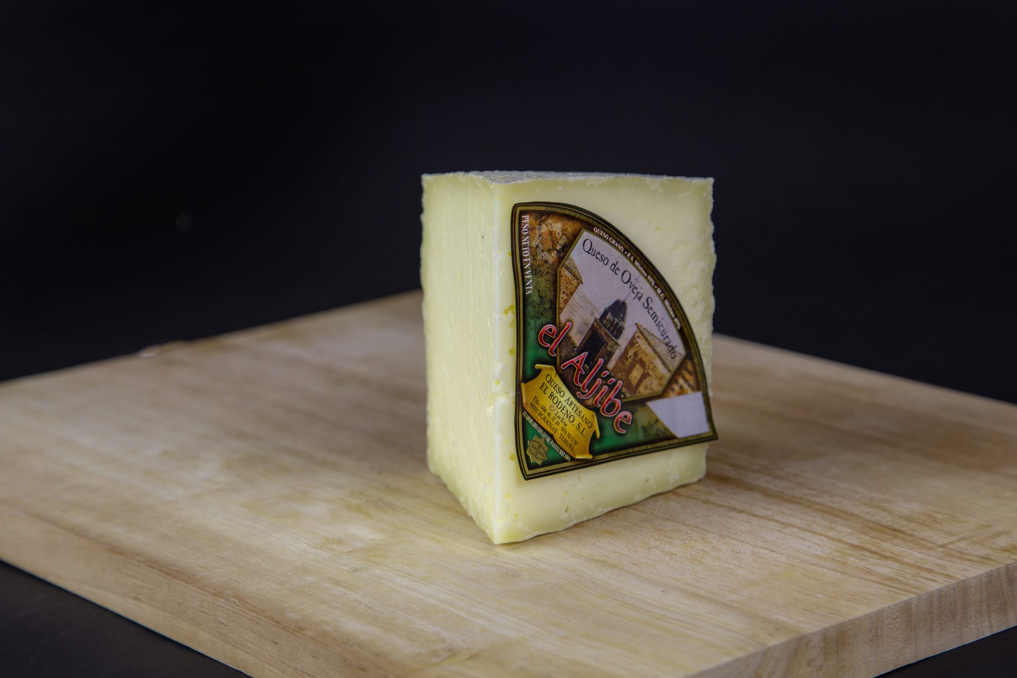 Semi-cured cheese wedge