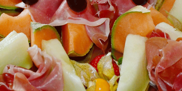 Snelle en gemakkelijke maaltijden: Ham met meloen