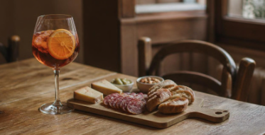 A vermouth aperitif with products from Teruel