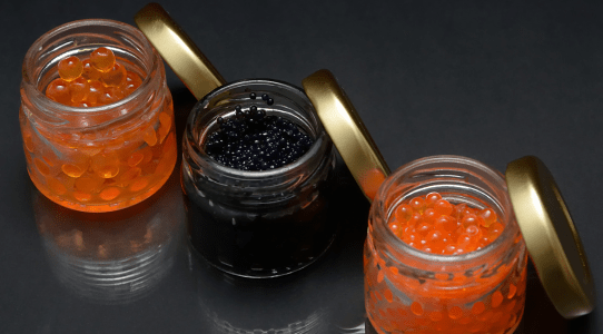 Arten von Kaviar